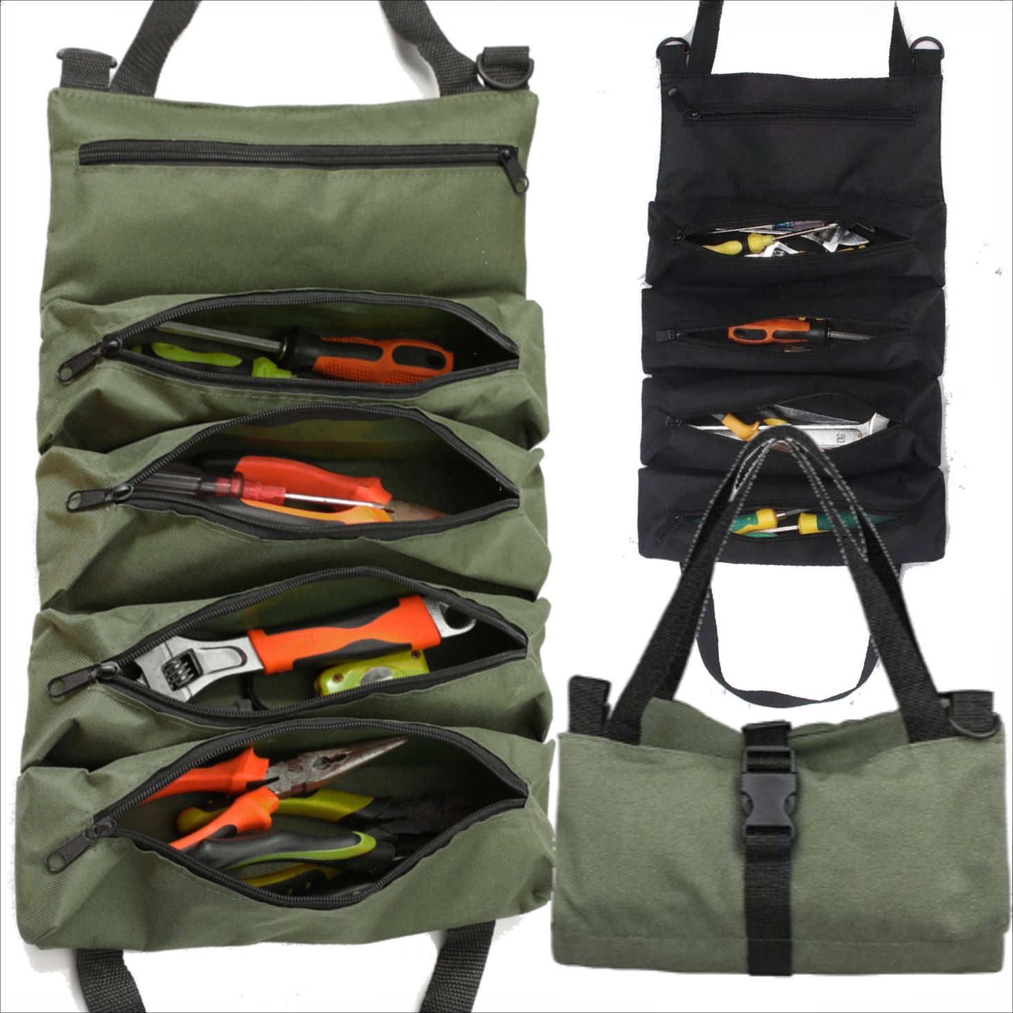Heavy Equipment Operator - Heavy-Duty Roll-Up Tool Bag - Oxford