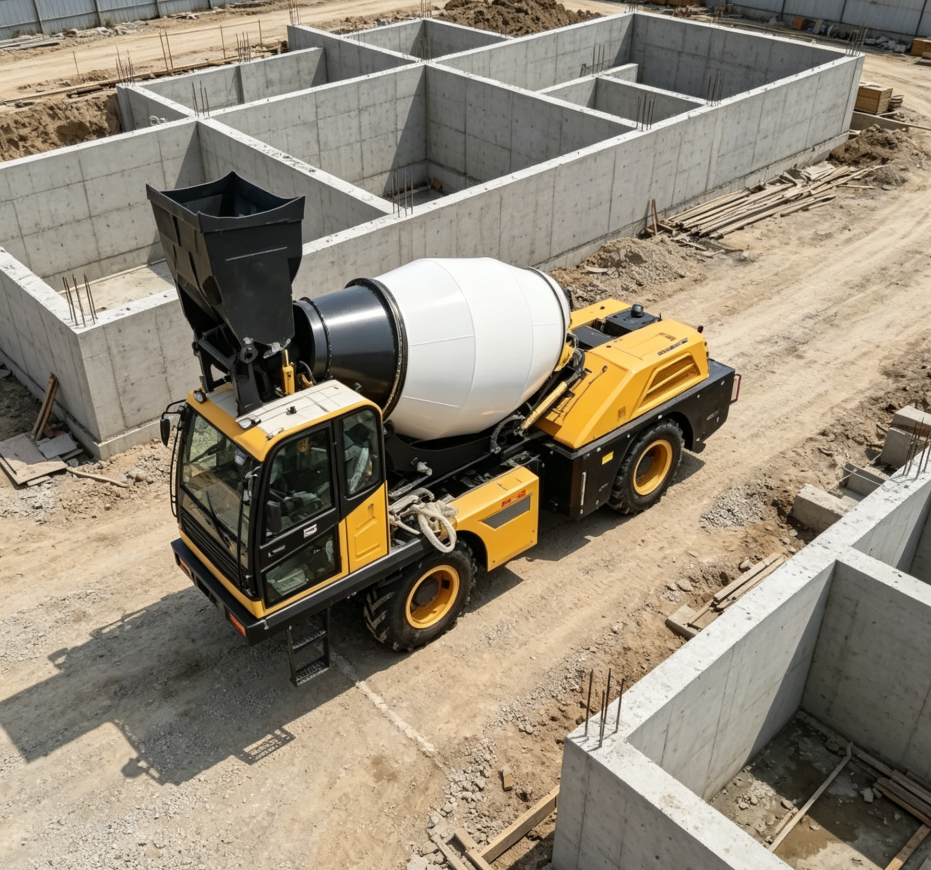 3.5m3 Heavy Duty Self Loading  - đánh giá và giá Heavy Equipment Mixer