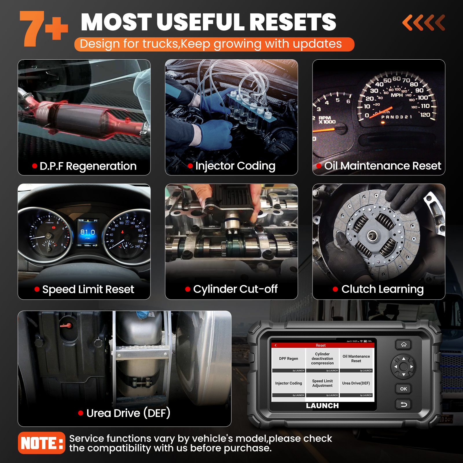 LAUNCH CRP129 HD Elite 24V Hea - đánh giá và giá Heavy Equipment Diagnostic Tool