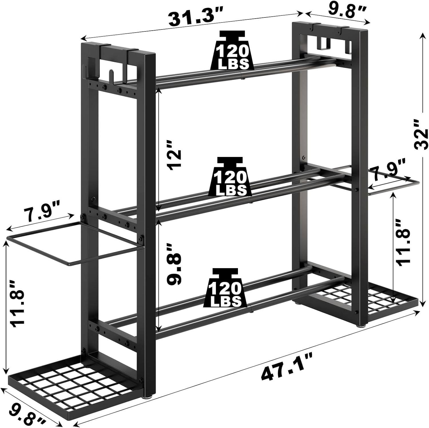 3-Tier Adjustable Dumbbell Rac - đánh giá và giá Heavy Equipment Paint