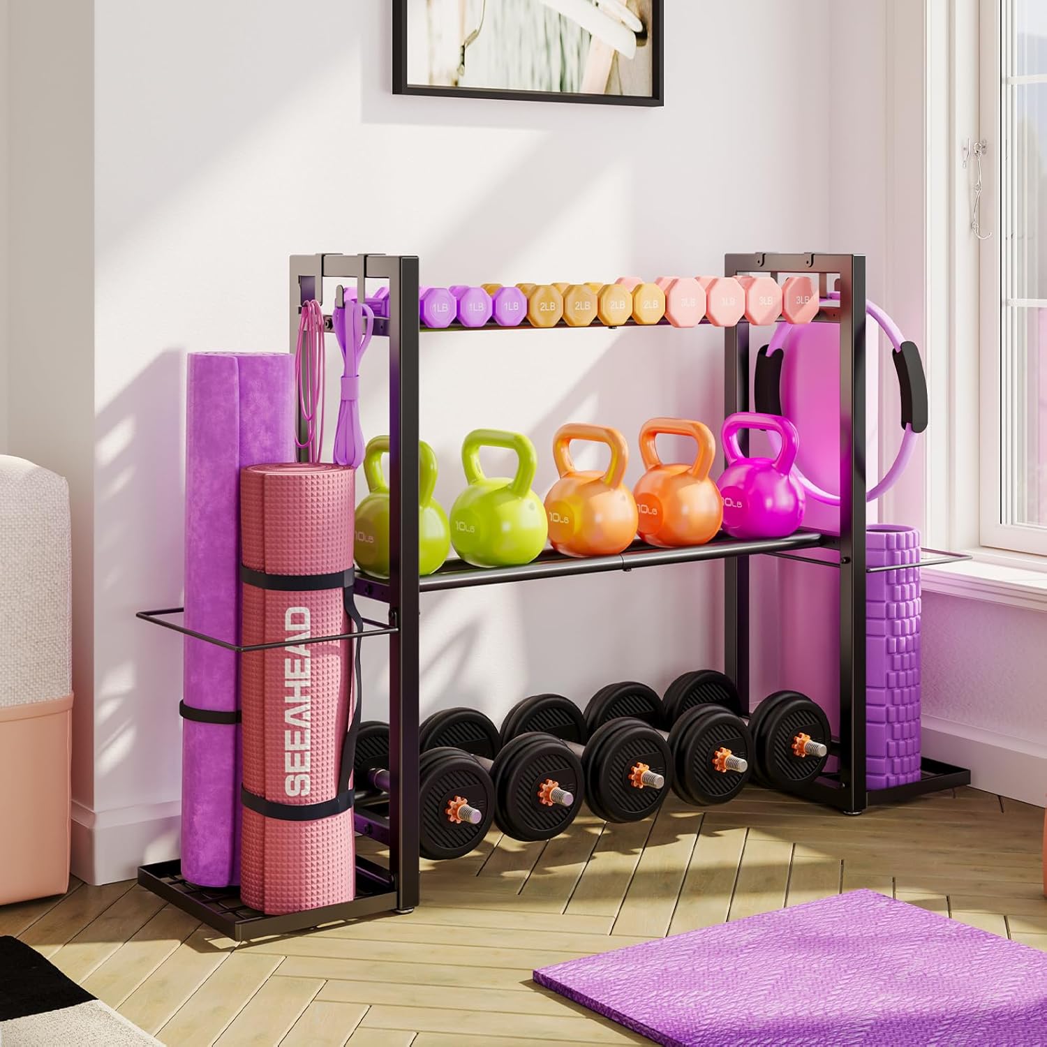 3-Tier Adjustable Dumbbell Rac - đánh giá và giá Heavy Equipment Paint